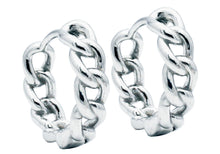 Load image into Gallery viewer, Men's 14mm Stainless Steel Curb Hoop Earrings