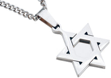Load image into Gallery viewer, Mens High Polish Stainless Steel Star Of David Pendant
