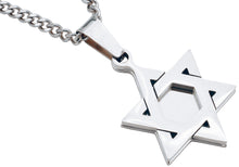 Load image into Gallery viewer, Mens High Polish Stainless Steel Star Of David Pendant