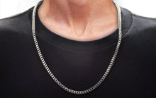 Load image into Gallery viewer, Mens 4mm Stainless Steel Franco Link Chain Necklace