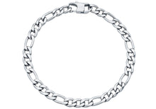 Load image into Gallery viewer, Mens Stainless Steel Figaro Link Chain Bracelet