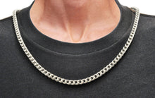 Load image into Gallery viewer, Mens Stainless Steel Rounded Franco Link Chain Set
