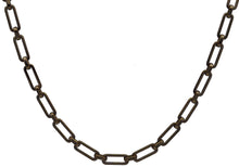 Load image into Gallery viewer, Mens 6MM Black Plated Stainless Steel Paperclip Necklace
