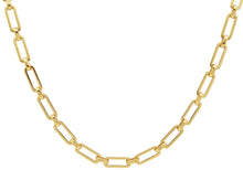 Load image into Gallery viewer, Mens 6MM Gold Plated Stainless Steel Paperclip Necklace