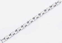 Load image into Gallery viewer, Mens Curved Link Stainless Steel Bracelet - Blackjack Jewelry