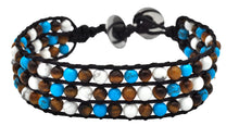 Load image into Gallery viewer, Mens Genuine Stones 2mm Braided Beads Bracelet - Blackjack Jewelry