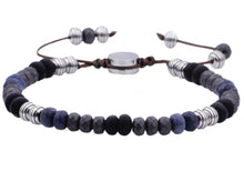 Load image into Gallery viewer, Mens Genuine Hematite Stainless Steel Beaded Bracelet - Blackjack Jewelry