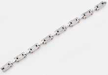 Load image into Gallery viewer, Mens Rose Stainless Steel Chain Bracelet With Cubic Zirconia - Blackjack Jewelry
