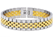 Load image into Gallery viewer, Mens Gold Stainless Steel Watch Link Bracelet - Blackjack Jewelry