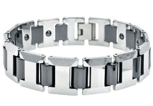 Load image into Gallery viewer, Mens I-Link Tungsten Bracelet with Magnets - Blackjack Jewelry
