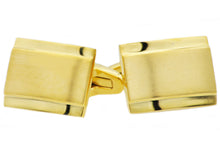 Load image into Gallery viewer, Mens Gold Stainless Steel Cuff Links - Blackjack Jewelry
