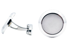 Load image into Gallery viewer, Mens Circular Stainless Steel Cuff Links - Blackjack Jewelry
