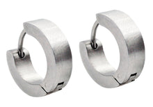 Load image into Gallery viewer, Mens 14mm Stainless Steel Hoop Earrings - Blackjack Jewelry