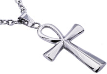 Load image into Gallery viewer, Mens Stainless Steel Ankh Cross Pendant - Blackjack Jewelry