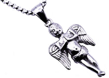 Load image into Gallery viewer, Mens Stainless Steel Cherub Pendant - Blackjack Jewelry