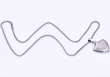 Load image into Gallery viewer, Mens Stainless Steel Shield Pendant - Blackjack Jewelry