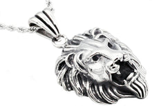 Load image into Gallery viewer, Mens Stainless Steel Lion Pendant - Blackjack Jewelry