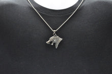 Load image into Gallery viewer, Mens Stainless Steel Wolf Pendant - Blackjack Jewelry
