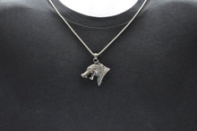 Load image into Gallery viewer, Mens Stainless Steel Wolf Pendant - Blackjack Jewelry