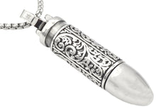 Load image into Gallery viewer, Mens Stainless Steel Bullet Pendant Necklace - Blackjack Jewelry