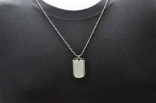 Load image into Gallery viewer, Mens Polished Stainless Steel Engravable Dog Tag Pendant