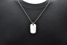 Load image into Gallery viewer, Mens Matte Finish Stainless Steel Engravable Dog Tag Pendant