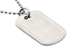 Load image into Gallery viewer, Mens Matte Finish Stainless Steel Engravable Dog Tag Pendant - Blackjack Jewelry