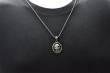 Load image into Gallery viewer, Mens Stainless Steel Biker Skull Pendant Necklace