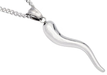 Load image into Gallery viewer, Mens Stainless Steel Italian Horn Pendant