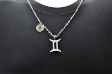 Load image into Gallery viewer, Mens Stainless Steel Zodiac Gemini Pendant
