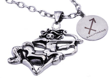 Load image into Gallery viewer, Mens Stainless Steel Zodiac Sagittarius Pendant - Blackjack Jewelry
