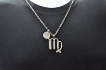 Load image into Gallery viewer, Mens Stainless Steel Zodiac Virgo Pendant