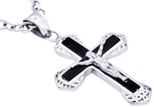 Load image into Gallery viewer, Mens Stainless Steel Cross Pendant - Blackjack Jewelry