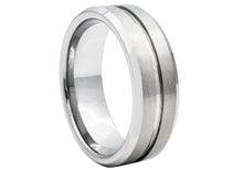 Load image into Gallery viewer, Mens Polished and Satin Finish Tungsten Band Ring