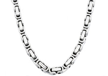 Load image into Gallery viewer, Mens Stainless Steel Byzantine Link Chain Necklace - Blackjack Jewelry