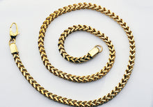 Load image into Gallery viewer, Mens 8mm Gold Stainless Steel Franco Link Chain Necklace - Blackjack Jewelry