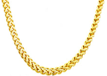 Load image into Gallery viewer, Mens 8mm Gold Stainless Steel Franco Link Chain Necklace - Blackjack Jewelry