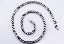Load image into Gallery viewer, Mens 8mm Stainless Steel Franco Link Chain Necklace - Blackjack Jewelry
