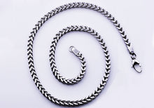 Load image into Gallery viewer, Mens 8mm Stainless Steel Franco Link Chain Necklace - Blackjack Jewelry