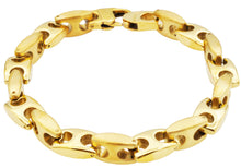 Load image into Gallery viewer, Mens Gold Stainless Steel Anchor Chain Bracelet - Blackjack Jewelry
