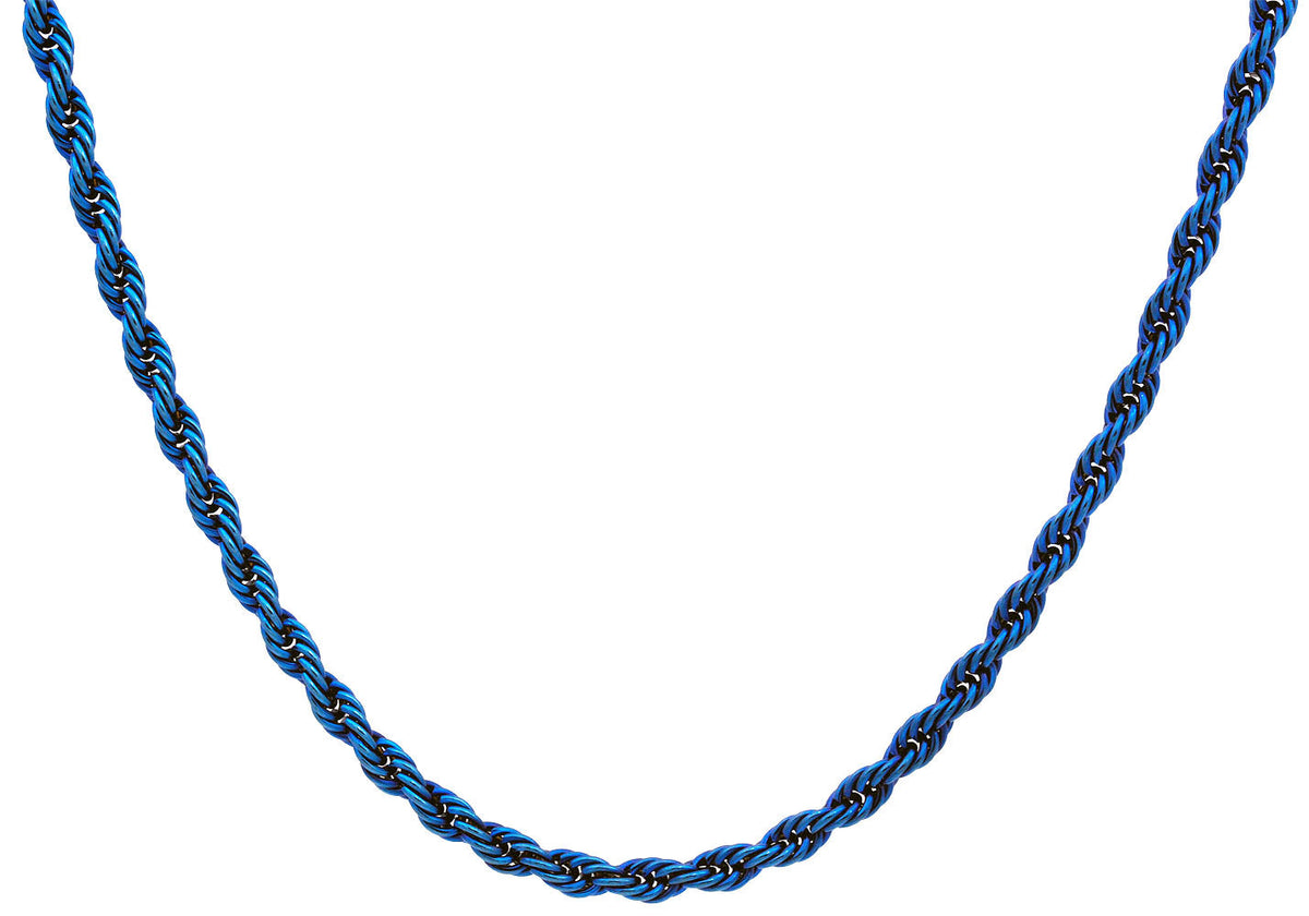 ★OAMC★ Rope Necklace Blue 23E28OAB17METOA010400 Fantasy Forge Jewelry Electric Blue Rope Chain Necklace Mens