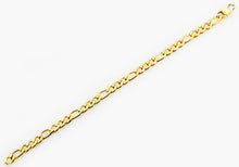 Load image into Gallery viewer, Mens Gold Stainless Steel Figaro Link Chain Bracelet - Blackjack Jewelry