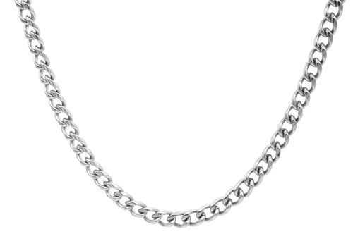 Mens 5mm Stainless Steel Miami Cuban Link 24