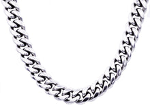 Load image into Gallery viewer, Mens 14mm Stainless Steel Cuban Link Chain Necklace With Box Clasp - Blackjack Jewelry