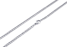 Load image into Gallery viewer, Mens 3mm Stainless Steel Curb Chain Necklace