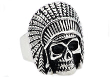Load image into Gallery viewer, Mens Stainless Steel Skull Ring - Blackjack Jewelry
