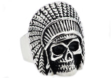 Load image into Gallery viewer, Mens Stainless Steel Skull Ring - Blackjack Jewelry