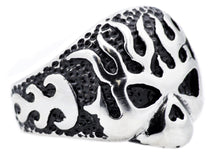 Load image into Gallery viewer, Mens Black Stainless Steel Skull Ring - Blackjack Jewelry