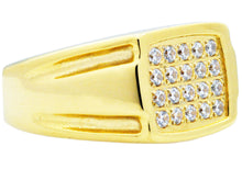 Load image into Gallery viewer, Mens Gold Stainless Steel Ring With Cubic Zirconia - Blackjack Jewelry