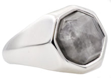 Load image into Gallery viewer, Mens Genuine Moonstone Stainless Steel Ring - Blackjack Jewelry